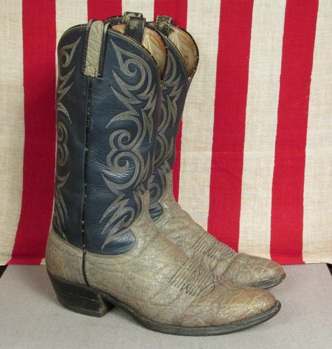 Vintage gray blue - gray, leather