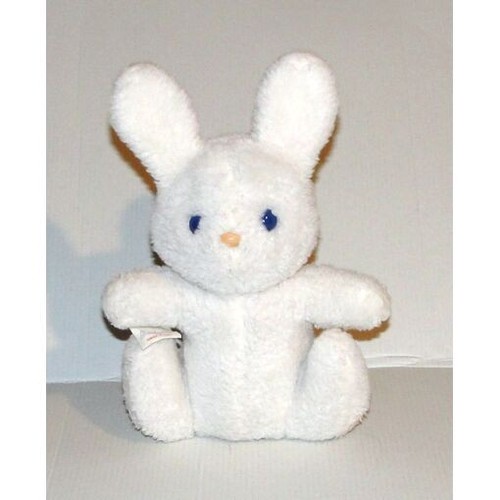 Lapin boulgom blanc assis - lapin,
