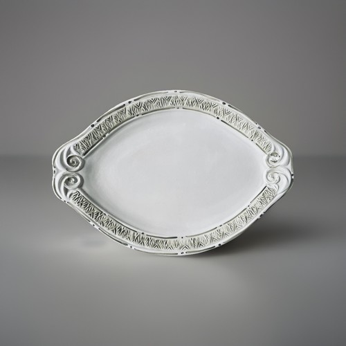 Plat ancien ovale - ancien, en