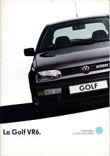 Catalogue Brochure VW Golf VR6 08/1993 Belgique en français