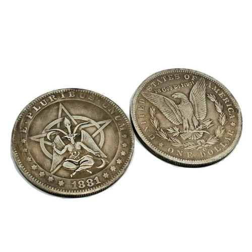 Pièce monnaie baphomet - de,