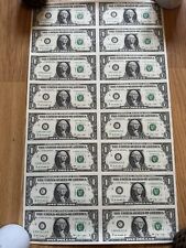 Planche de 16 billets de 1$ us  non découpés 2009 rare NEUF en tube 🇺🇸 🔥