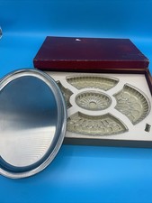 Jean Couzon Orfèvre Plateau Inox et ramequin Cristal 24% ,vers  1969