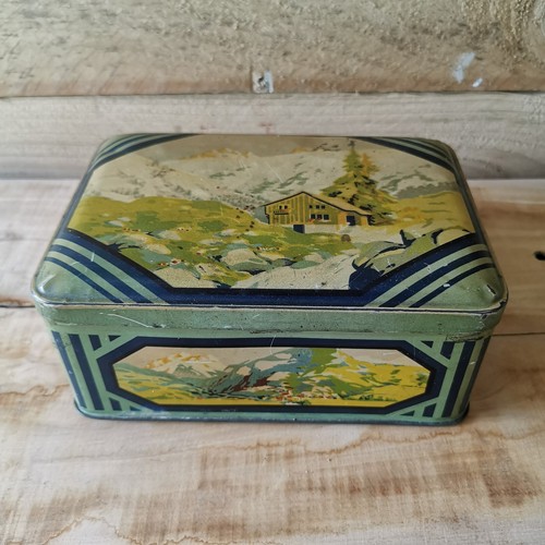 Ancienne boîte biscuit en - ancienne, À