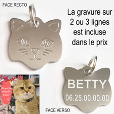 Medaille gravée pour chat