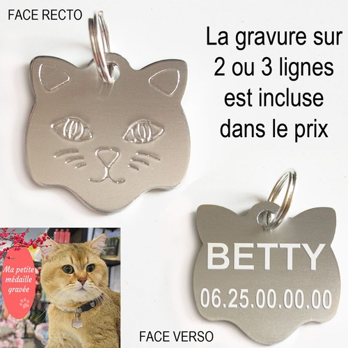 Medaille gravée pour - , chat