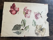 Dessin, Ancien Aquarelle Xixe