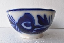 Bol Café Au Lait Floral Bleu
