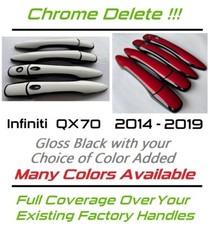 Custom Black & Color Door Handle Covers for Infiniti QX70 You Pick Middle Color