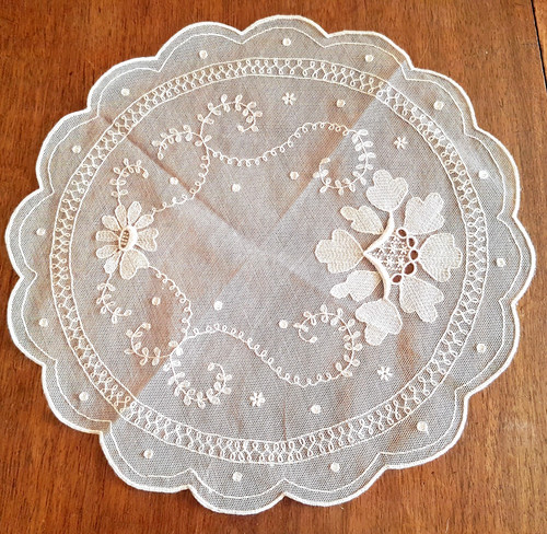 Napperon ancien tulle - ,