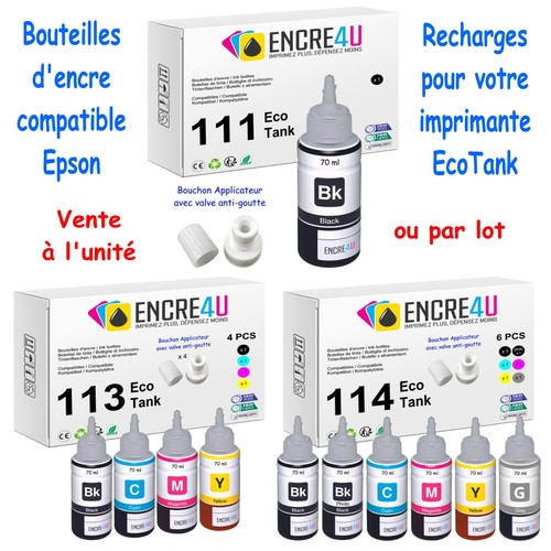 Bouteilles encre compatible - bouteilles,