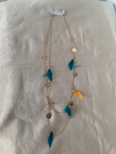 Collier sautoir métal doré