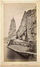Belgique, Dinant, le rocher Bayard  vintage albumen print. Tirage albuminé  