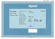 100 Piece Tiptel AG 1992 50 DM not cancelled