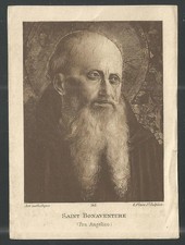 Holy card antique de San Bonaventura santino image pieuse estampa