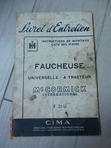 Livret entretien mc - livret, ih