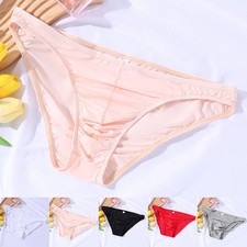 Slip homme soyeux taille basse respirant sous vêtement pour la maison et le som