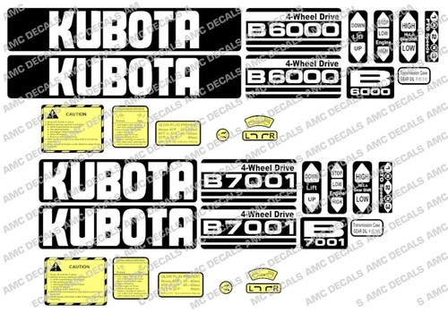 Kubota b6000 b6001 b6100 - b6000, b7000