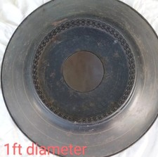 Bouillote Style Metal Lamp Shade Black Tole Art Deco Gilt Ware Ornate Signed WG