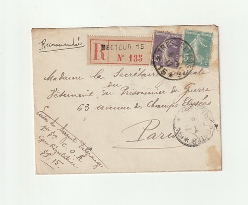 Ww1 lettre recommandée - ww1,