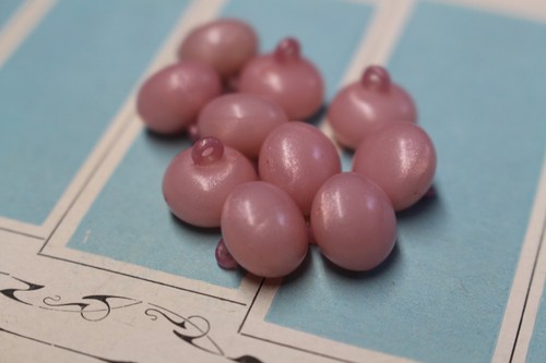 Boutons vintage boule - boutons, rose