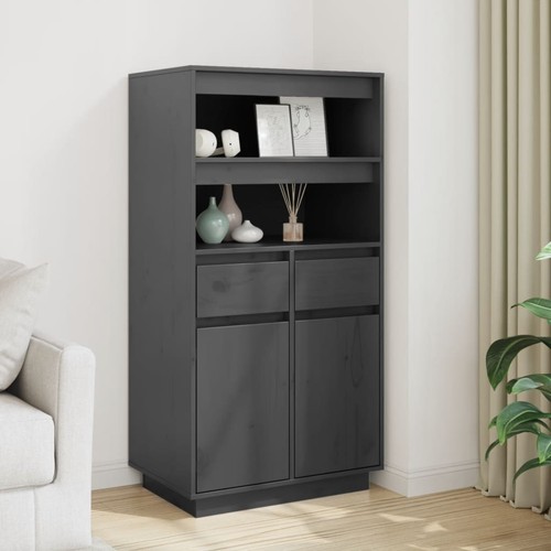 Buffet haut gris 60x40x116 - gris, 60x40x116,5