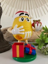 924⚜️ Candy dispenser M&M'S yellow figure Christmas hat height 15 cm