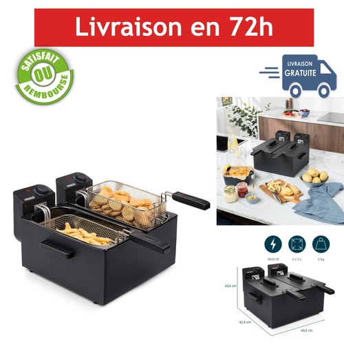 Friteuse électrique double
