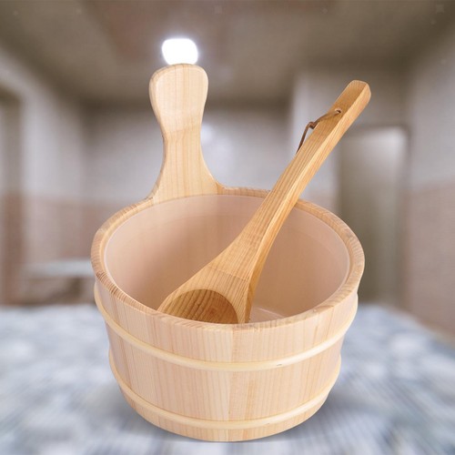 Seau sauna bois naturel - seau,