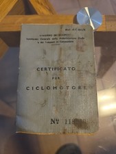 Certificate for Moped Garelli 38b Booklet