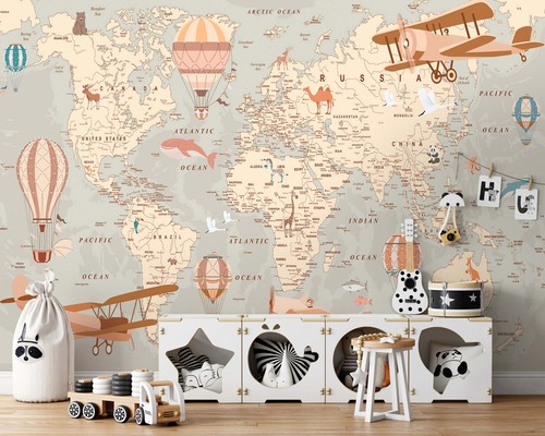 Papier peint pour enfant mural - peint,