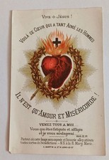 Ancient pious image "This is the heart that loved men so much"