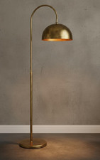 Lampadaire arc en laiton