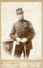 Militaire belge, Colonel 1er d'artillerie, ca.1899, Carte Cabinet, Vintage 