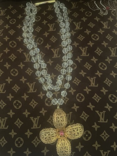 Sautoir cristal perles