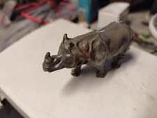 Rhinoceros  corne blanche, plomb creux, fabricant GM ,XR,LR,CBG, Britains