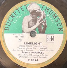 Franck Pourcel : Moulin rouge / Limelight DISQUE 78 rpm DUCRETET THOMSON Y 8894
