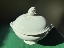 Faïence Badonviller de 1930 Belle soupière blanche - Bon état