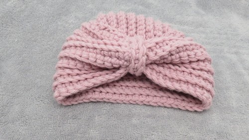 Bonnet turban bébé laine - en, laine/