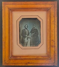 Daguerreotype 1/6 Plate Signed Auguste Madelain 1849 Primitive Pitchpin Frame