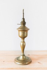 Pretty Vintage Type 19th Century Brass Oil Lamp