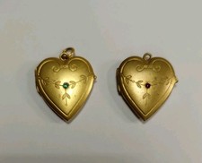 2 Pendentifs Coeur en Laiton