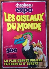 CIRCUS LES OISEAUX DU MONDE poster itinerant aviary d'Europe 40x58cm
