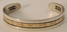 Navajo 14K Gold Sterling Silver Pollack Roderick Tenorio RMT Cuff Bracelet NICE