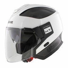 Casque jet Blauer Solo blanc carbone noir