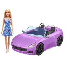 Poupée Barbie et sa voiture décapotable
