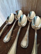 6 table spoons Louis XVI style goldsmith Christofle silver metal
