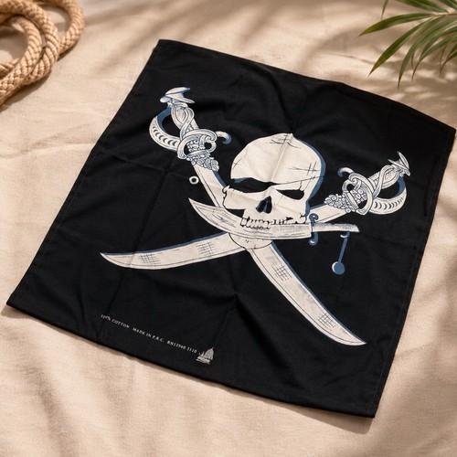Bandana noir pirate motif - noir, –