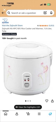 Zojirushi rpc18fj rice - zojirushi, ns-rpc18fj