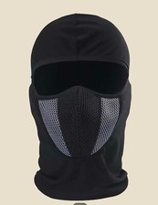 Cagoule masque noir lycra trou